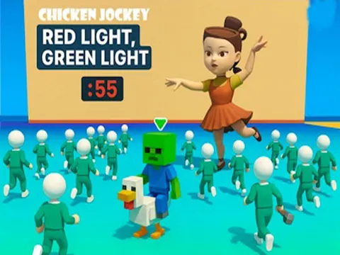 Play Chicken Jockey: Red Light Green Light - Free Online Game